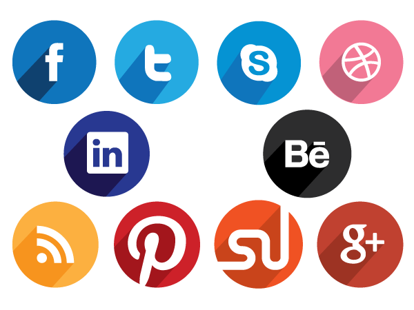 Social Media Circle Set Png Transparent (white, black, chocolate, teal, greenish blue)