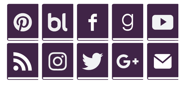 Social Media Circle Set Transparent Png (indigo, gray)