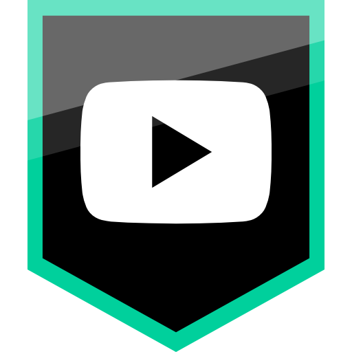 Social Media Logo Video Youtube Icon Free Png Icon Download (mint, white, black, gray, teal)