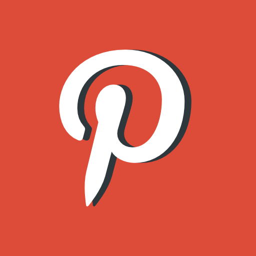 Social Picture Drawing Social Media Social Network Pinterest Red Icon Free Png Icon Download (chocolate, white)