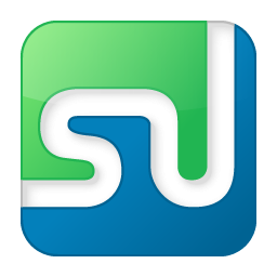 Social Stumbleupon Box Color Free Png Icon Download (white, navy, black, teal, green)