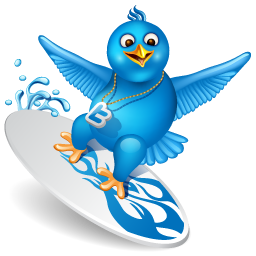 Social Twitter Surfing Bird Free Nobackground Png Icon Download (silver, white, black, lavender, teal)