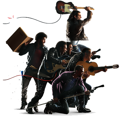 Rock Band Png File (black, white)