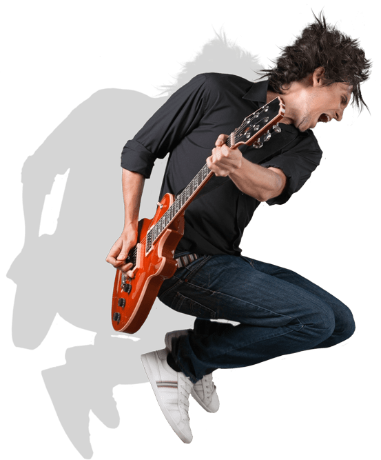 Rock Guitarist Png File (gray, black)