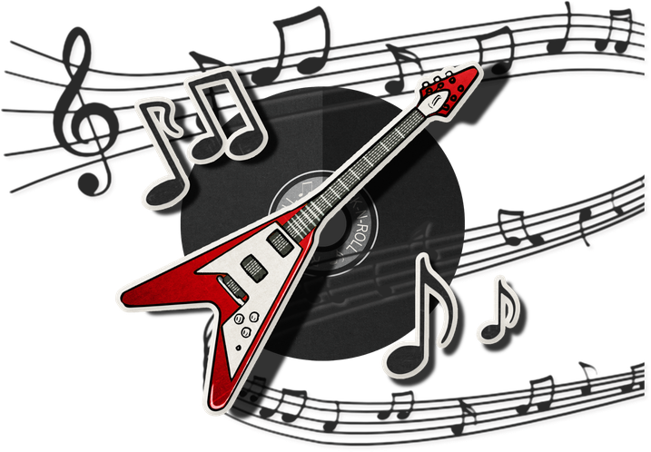 Rock Music Png Transparent (black)