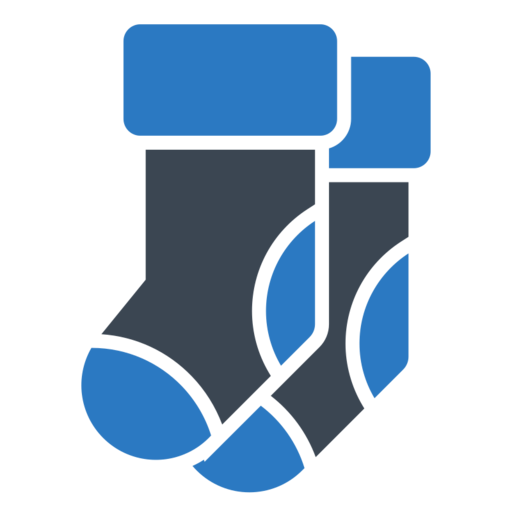 Sock Socks Winter Free Png Icon (black, indigo, teal)