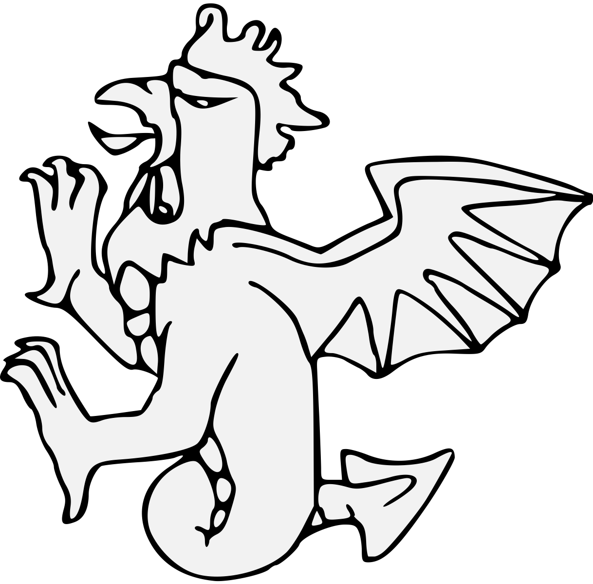 Cockatrice Dragon Png Free Download (lavender, black, white)