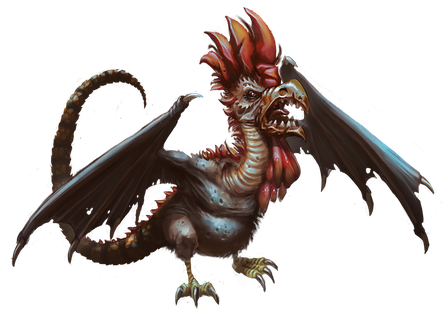 Cockatrice Dragon Png (black)