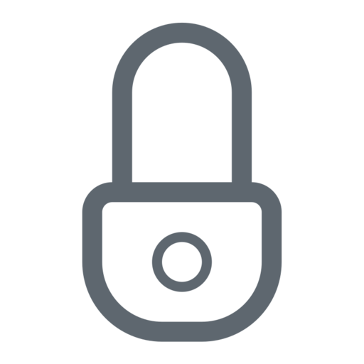 Locked Free Png Icon (white, black, indigo, gray)