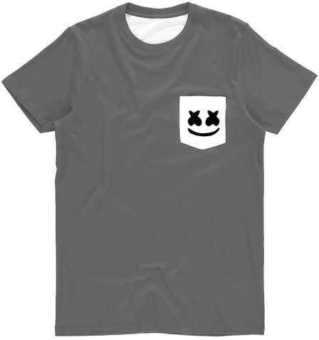 Pocket T Shirt Png Isolated Image (black, gray)