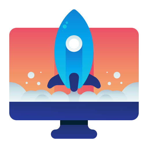 Rocket Startup Monitor Screen Computer Icon Free Transparent Png Icon Download (navy, salmon, black)