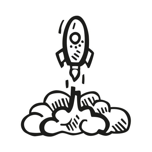 Rocketlaunch Free Transparent Png Icon Download Path (black)