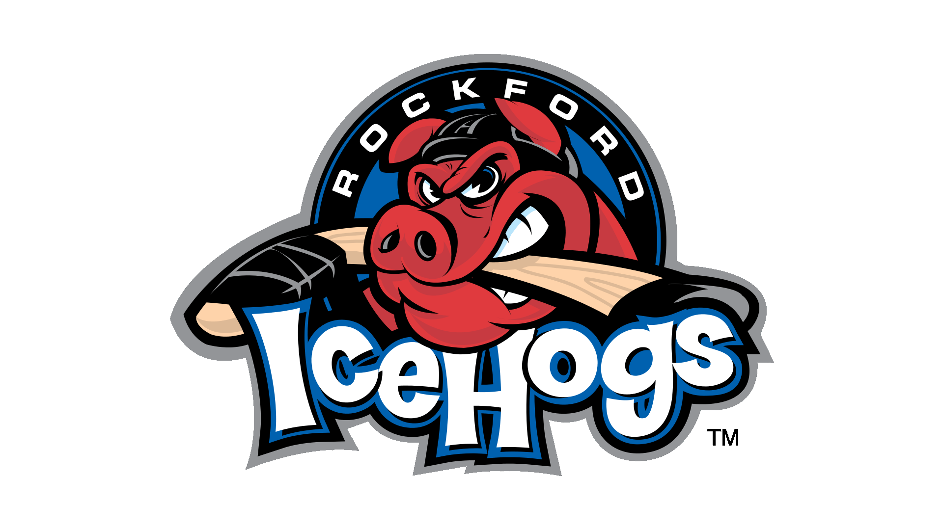 Rockford Icehogs Png (gray, lavender, black, silver, white)