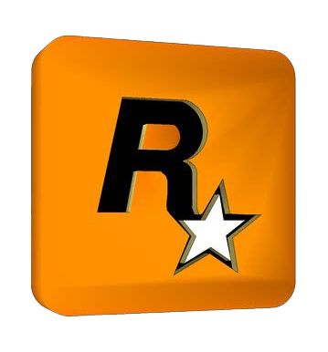 Rockstar Logo Png Clipart (orange, black, white)