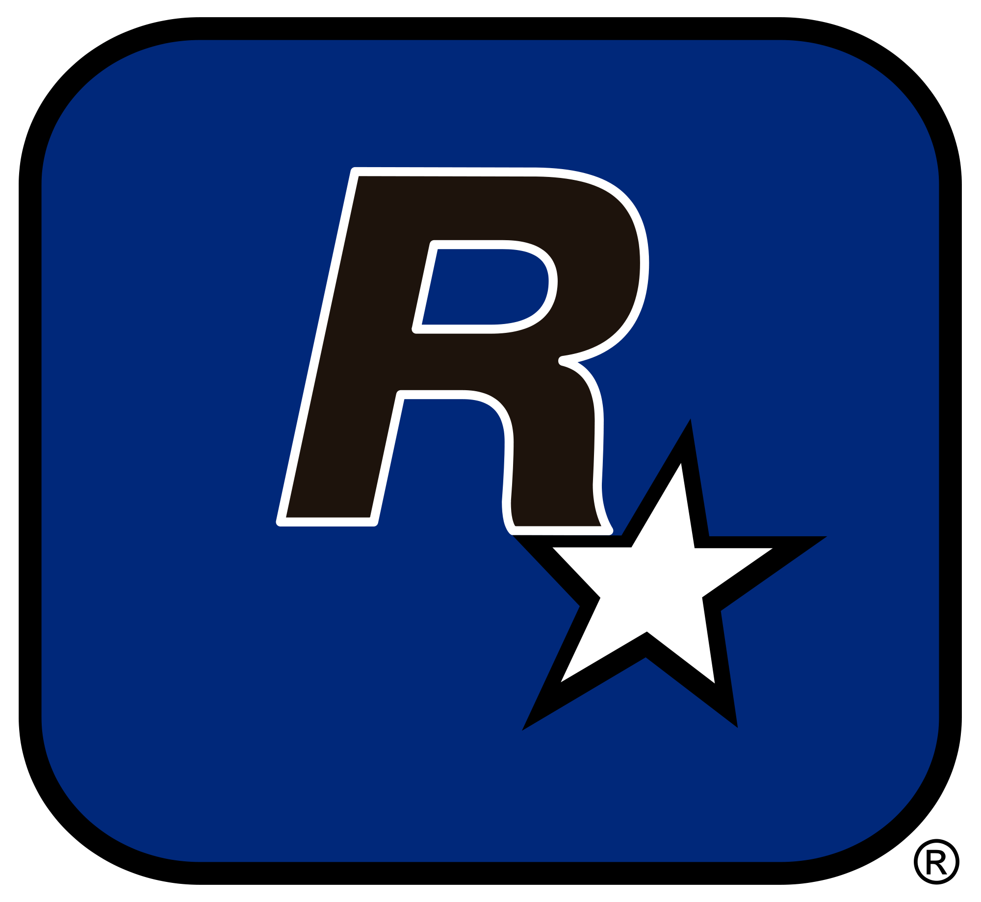 Rockstar Logo Transparent Background (navy, black, white)