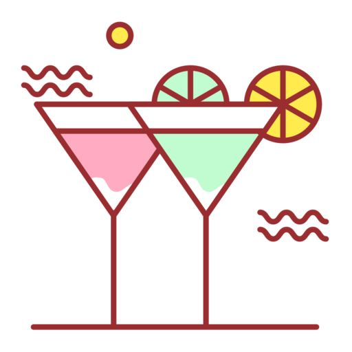 Cocktail Free Transparent Png Icon Download (pink, maroon, black, white, mint)