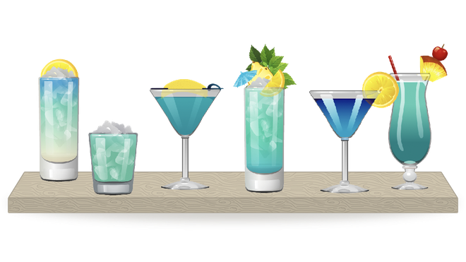 Cocktails Png Isolated File (gray, black, silver)