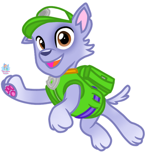 Rocky Vector Paw Patrol Png (black, silver, white, olive)