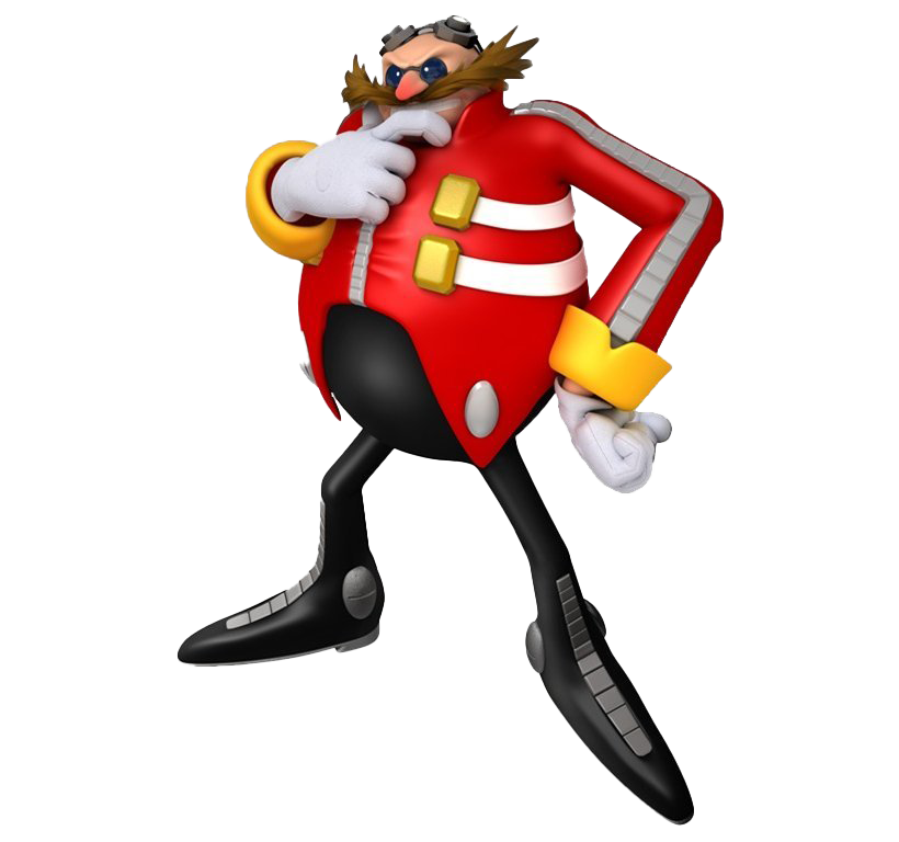 Doctor Eggman Png Photo (black, white, red)