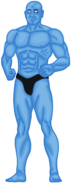 Doctor Manhattan Png Pic (black, silver)