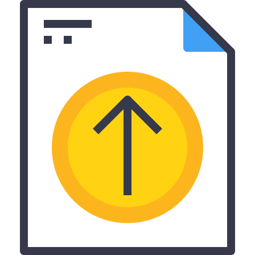 Document Arrow Up Free Png Icon Download (gold, black, orange, indigo)