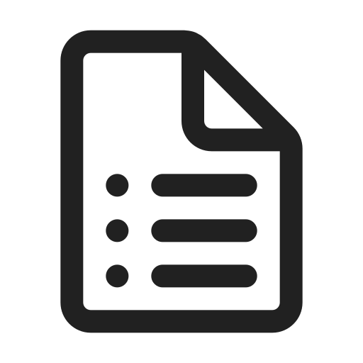 Document Bullet List Regular Icon Free Png Icon Download (black)