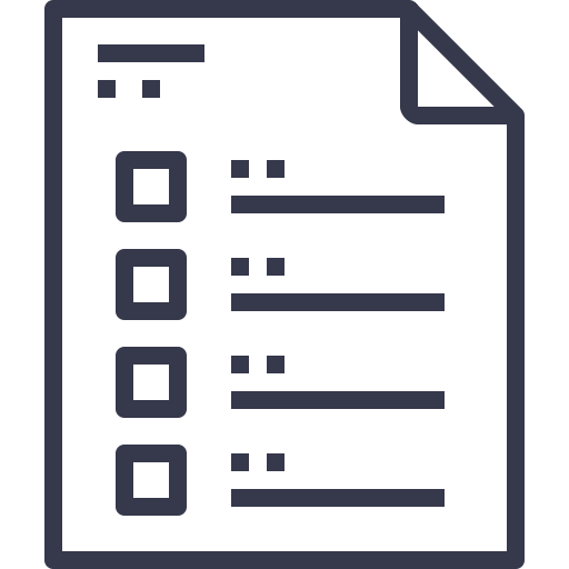 Document List Free Png Icon Download (black, indigo)