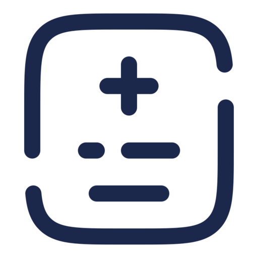 Document Medicine Free Png Icon (navy, black)