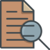 Document Search Magnifying Glass Icon Free Png Icon Download (silver, salmon, indigo, black, gray)