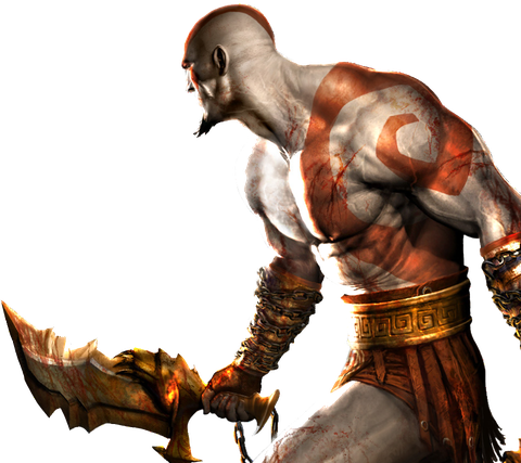 God Of War Png File (black, white)