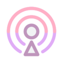 Podcasts Icon Free Png Icon Download (silver, white, plum, lavender, pink)