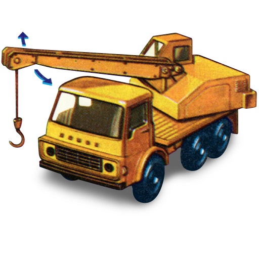 Dodge Crane Truck With Movement Free Png Icon Download (black)