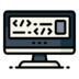 Coding Computer Pc Screen Code Icon Free Png Icon Download (silver, beige, navy, black, teal)