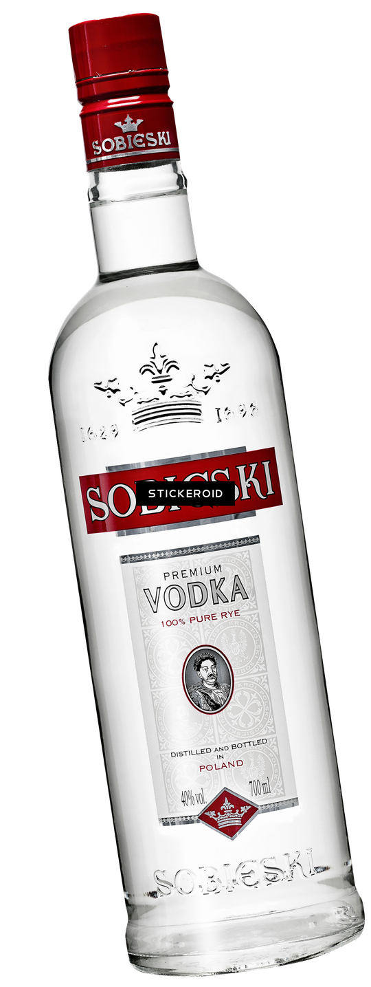 Vodka Transparent Isolated Background (black, lavender, white)