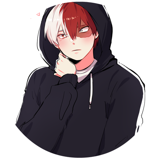 Todoroki Png File (black, white)