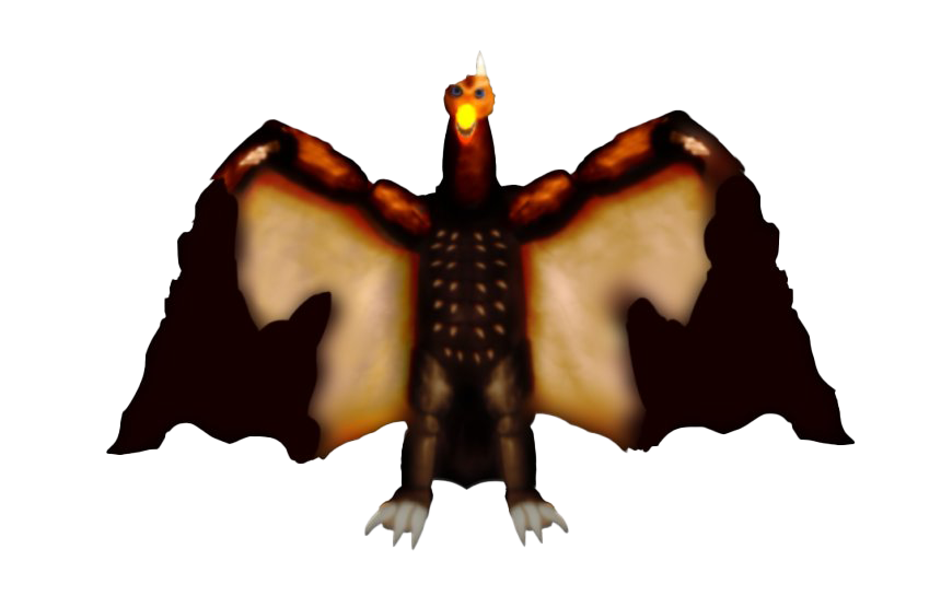 Godzilla Legendary Rodan Png Image (black, white)