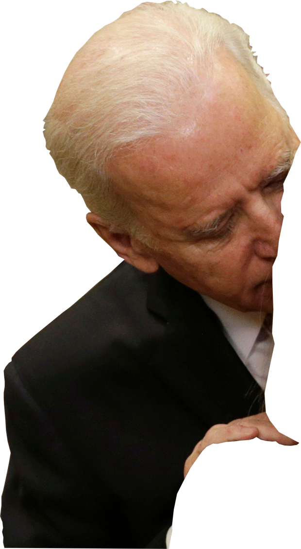 Joe Biden Transparent Background (black)