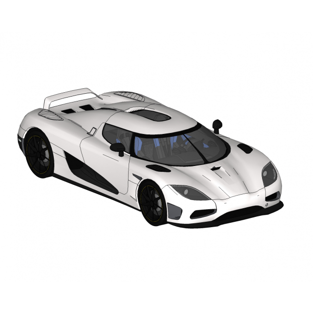 Koenigsegg Ccxr Trevita Png File (white, lavender, black, silver)