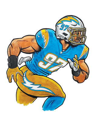 Joey Bosa Png (silver, black)