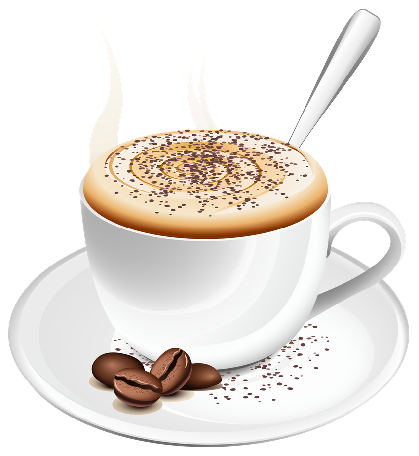 Coffee Png Isolated Clipart (lavender, black, white)