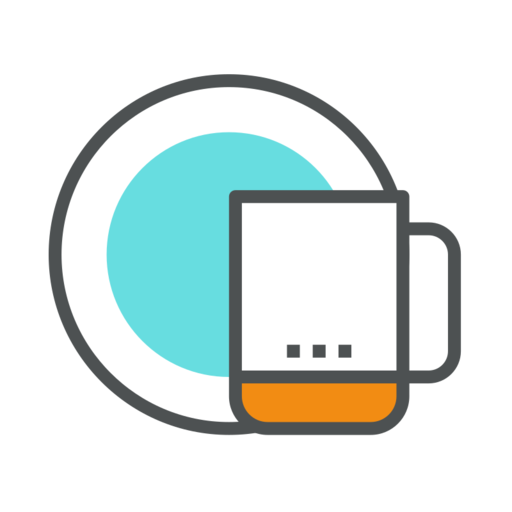 Coffee And Breakfast Free Png Icon Download (black, orange, white, mint, gray)