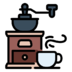 Coffee Grinder Coffee Machine Cup Hot Drink Icon Free Png Icon Download Path (maroon, black, gray, lavender, teal)