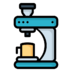 Coffee Machine Drink Cup Kitchen Appliance Icon Free Nobackground Png Icon Download (greenish blue, black, lavender, pink, teal)