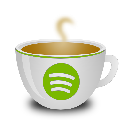 Coffee Spotify Free Transparent Png Icon Download (olive, silver, black, white)