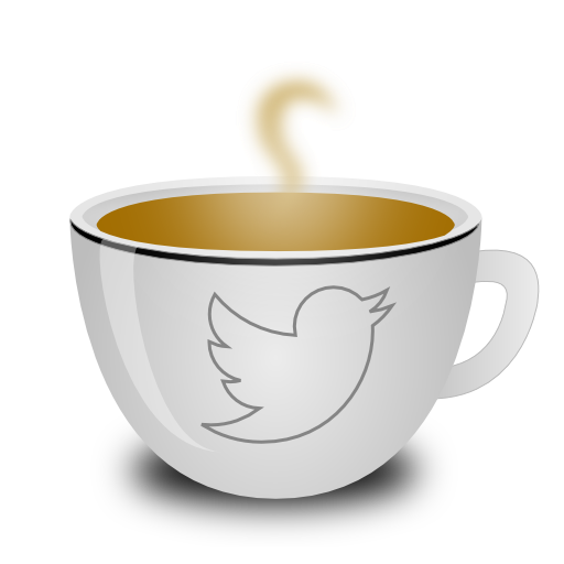 Coffee Twitter Bird Black Free Png Icon Download (silver, lavender, black, white)