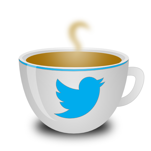 Coffee Twitter Bird Free Png Icon Download (silver, greenish blue, white, black, lavender)