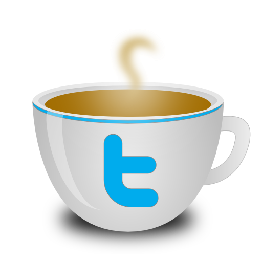 Coffee Twitter Free Png Icon Download (silver, greenish blue, white, black, lavender)