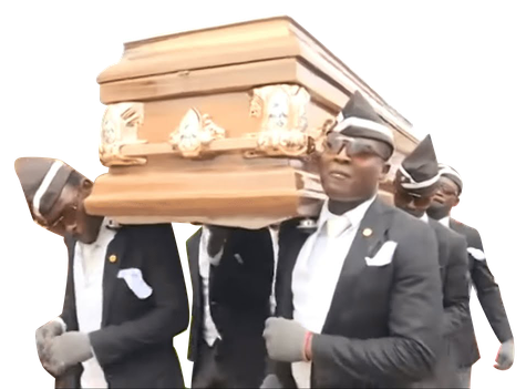 Coffin Dance Meme Transparent Png (black, indigo, white)