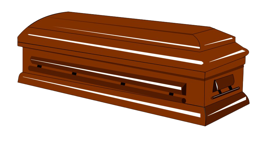 Coffin Png Image (white, maroon)