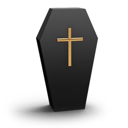 Coffin Halloween Free Png Icon Download (gray, black)